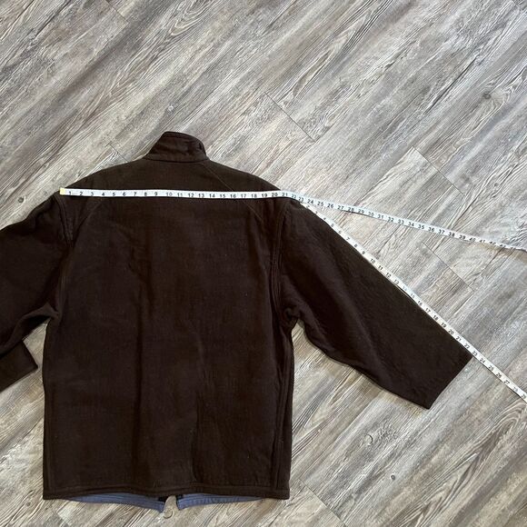 Vintage French Wool Cotton Reversible Work Chore Jacket Brown Blue - Picture 5 of 9